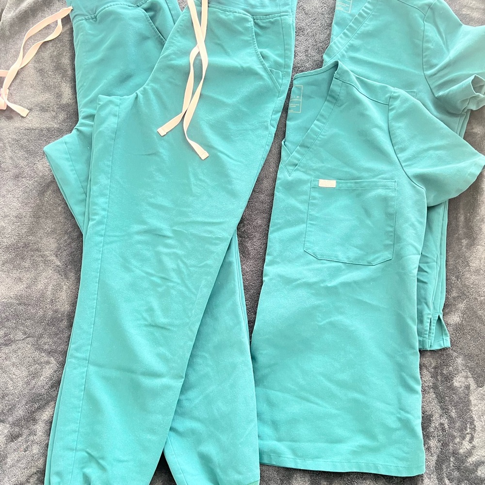 Figs Teal Track Pants & Joggers